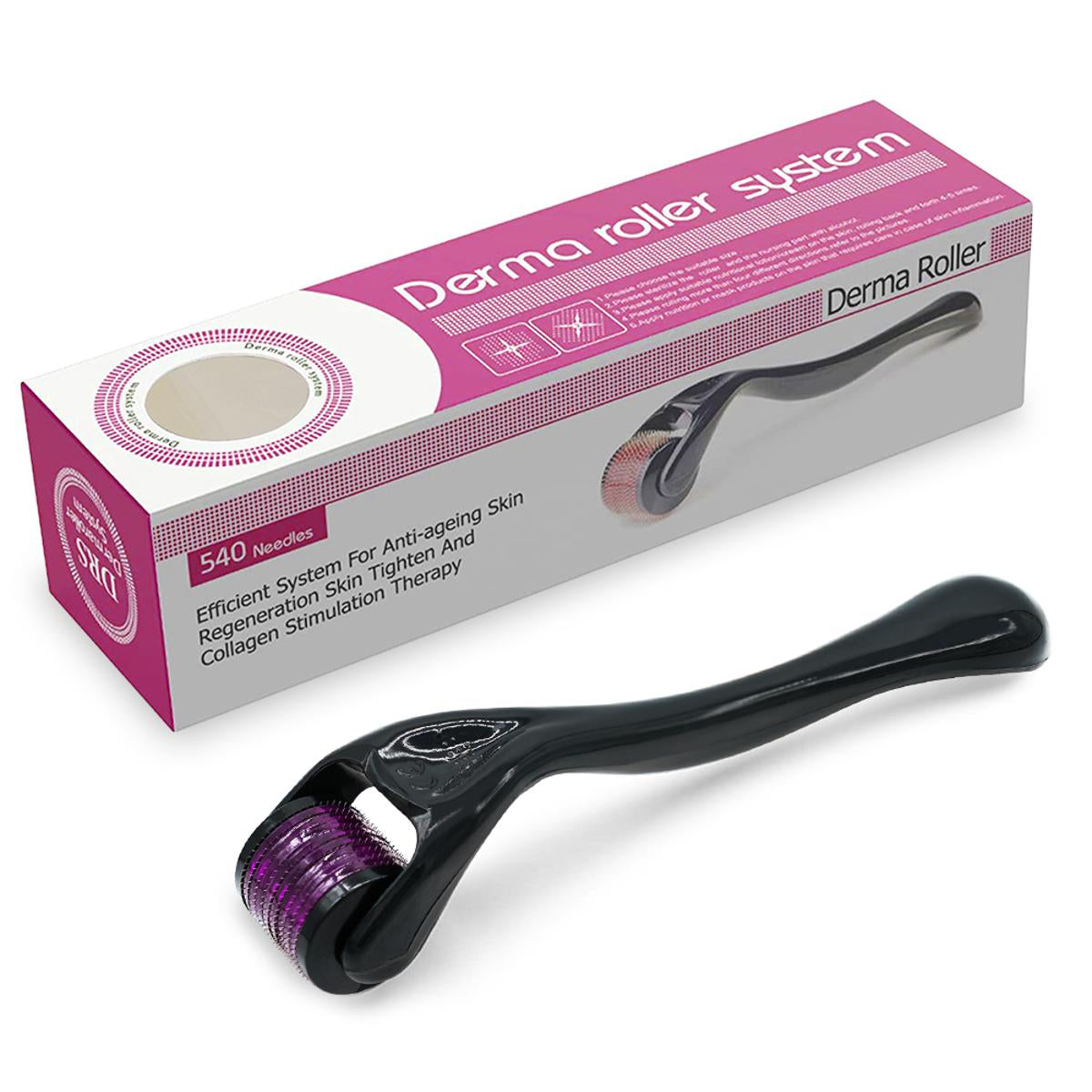 Derma Roller 0.5mm with 540 Micro Needles for Hair Growth & Skin Therapy