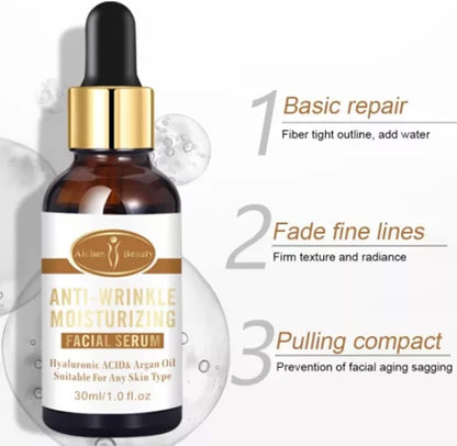 Aichun Beauty Anti-Wrinkle Moisturizing Facial Serum – Hyaluronic Acid & Argan Oil (30ml)