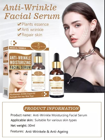 Aichun Beauty Anti-Wrinkle Moisturizing Facial Serum – Hyaluronic Acid & Argan Oil (30ml)