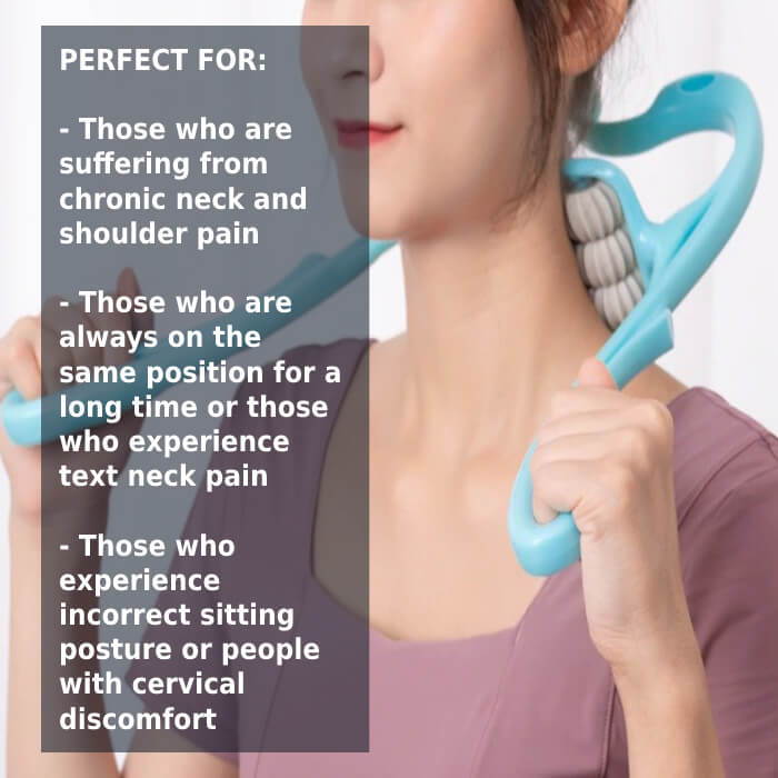 6-Wheel Pressure Point Neck Massager – Relieve Neck, Back & Shoulder Pain (Random Color)