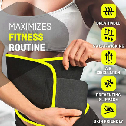 Smart Care Hot Shaper Slimming Adjustable Belt for Men and Women (Yellow)